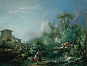 Francois Boucher, The Gallant Fisherman, known as Landscape with a Young Fisherman